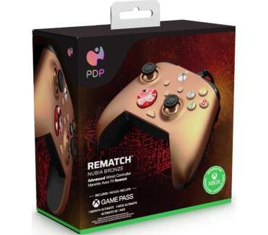 PDP WIRED CONTROLLER REMATCH NUBIA BRONZE + GAME PASS 1 MES (XBONE)