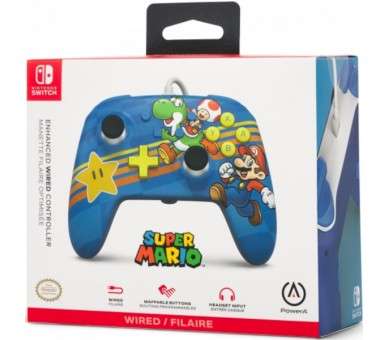 POWER A ENHANCED WIRED CONTROLLER SUPER MARIO MUSHROOM KINGDOM (SWITCH/OLED)