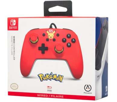 POWER A WIRED CONTROLLER PIKACHU RED (ROJO) (SWITCH/OLED)