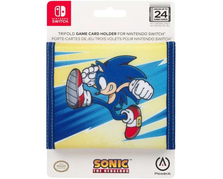 POWER A TRIFOLD GAME CARD HOLDER FOR SWITCH SONIC (24 CARTUCHOS)