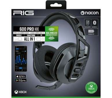 NACON RIG GAMING DUAL WIRELESS HEADSET ALL IN 1  600 PRO HX BLACK (NEGRO) (PC/SMARTPHONE)