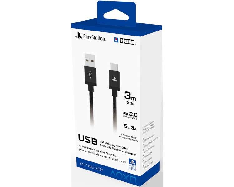 HORI USB CHARGING PLAY CABLE FOR DUALSENSE (3M)