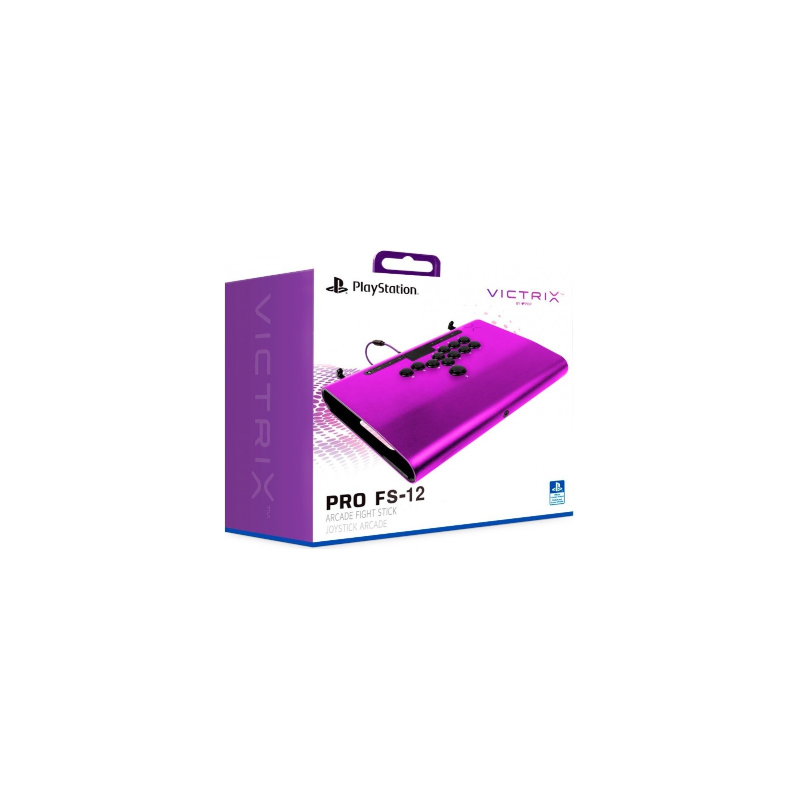 PDP VICTRIX PRO FS-12 ARCADE FIGHT STICK PURPURA (PURPLE) LICENCIADO (PS5/PS4/PC)