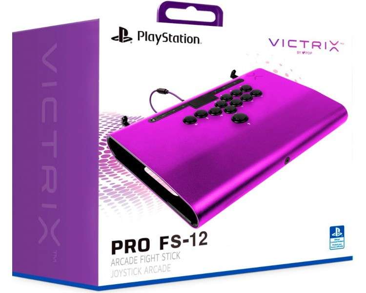 PDP VICTRIX PRO FS-12 ARCADE FIGHT STICK PURPURA (PURPLE) LICENCIADO (PS5/PS4/PC)