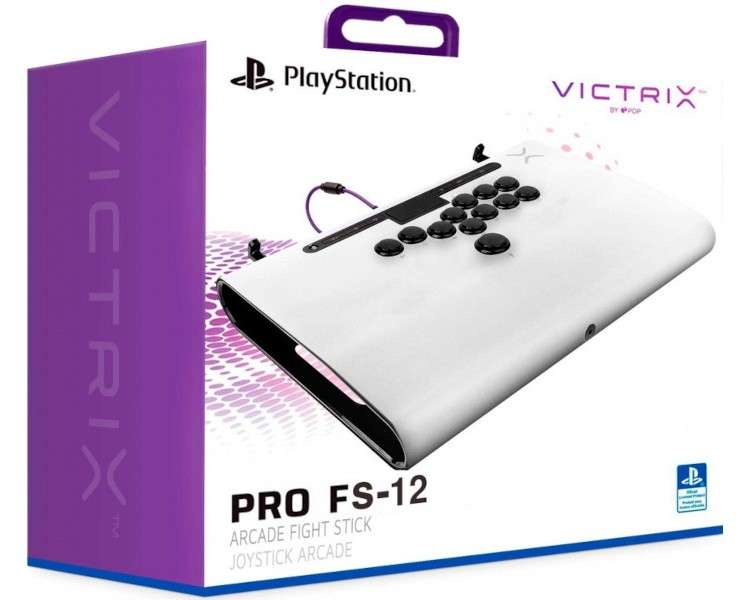 PDP VICTRIX PRO FS-12 ARCADE FIGHT STICK BLANCO (WHITE) LICENCIADO (PS5/PS4/PC)