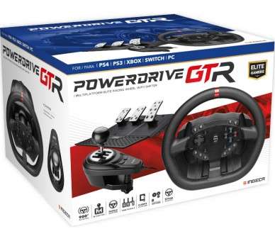 INDECA RACING WHEEL POWERDRIVE GTR ELITE GAMER (PS4/XBOX/ SWITCH/PS3/PC)