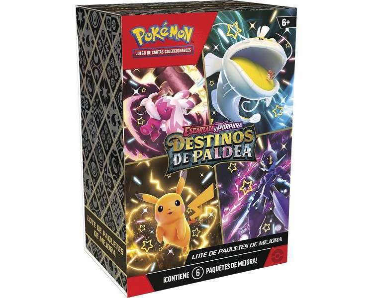 POKEMON JUEGO DE CARTAS COL. ESCARLATA Y PURPURA DESTINOS DE PALDEA. PACK DE 6 SOBRES (ESP)