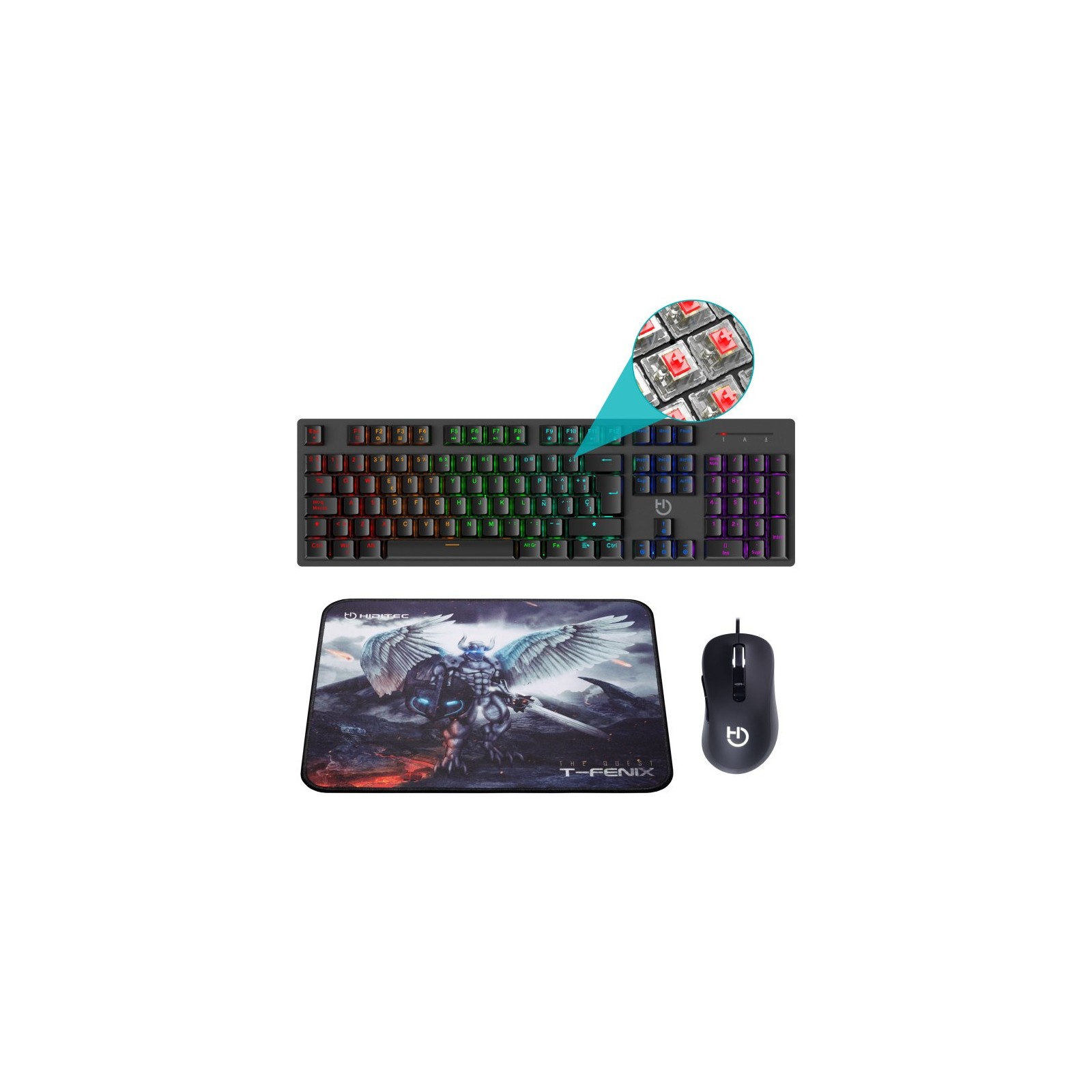 Pack hiditec teclado gaming gk400raton blitz