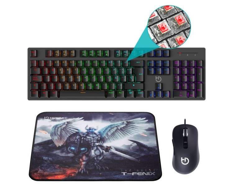 Pack hiditec teclado gaming gk400raton blitz