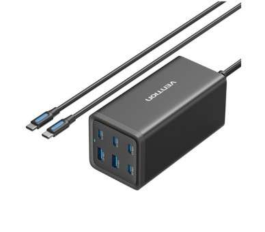 h2VENTION 6 Port USB Desktop FENB0 EU h2divCargador de escritorio USB de 6 puertos C C C C A A 140W 140W 45W 20W 18W 18W Negrob