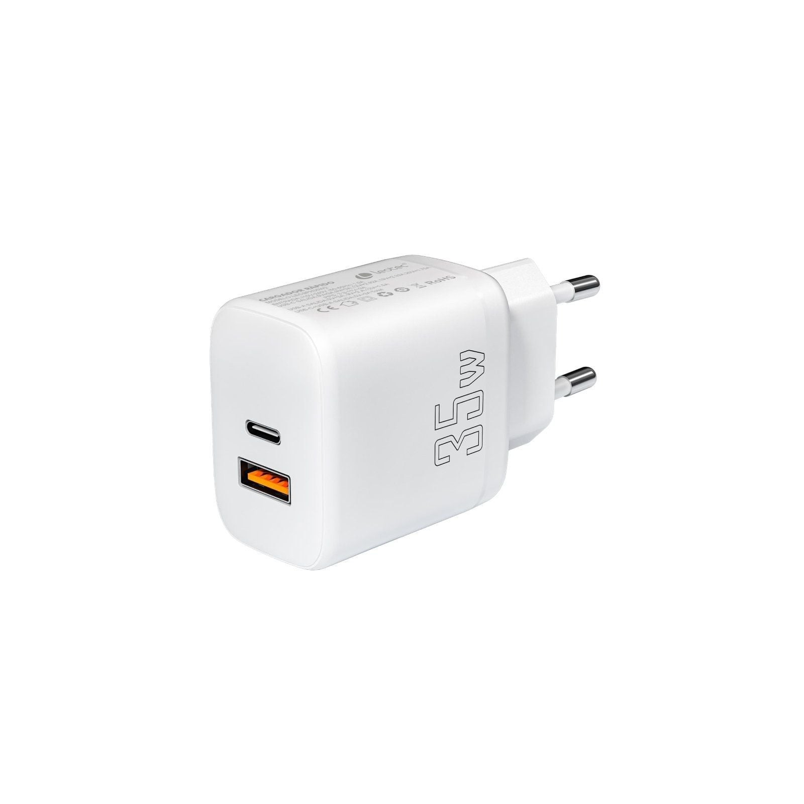 h2Leotec Cargador 35W Blanco h2divp pdivdivdivdivCargador universal de carga rapida con puertos USB C y USB A div div div divp 