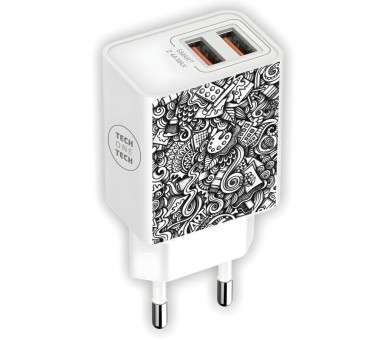 h2Cargador Art deco 2x USB 24A h2divCargador universal compatible con Apple Android Tipo Cnbsp divdivSoporta dispositivos Apple