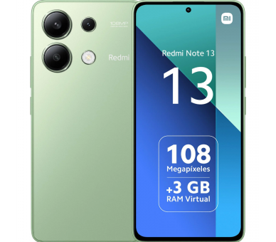 XIAOMI REDMI NOTE 13 6,67" FHD+ 6GB/128GB 16MP/108MP LTE MINT GREEN