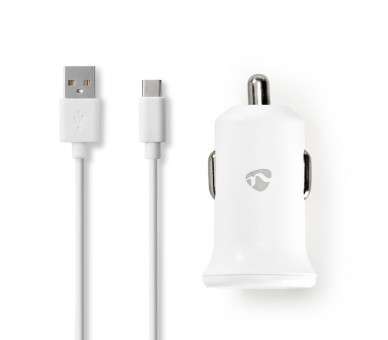 NEDIS CARGADOR DE COCHE | 1X 2,4 A | PUERTO: 1X USB-A | USB-C (SUELTO) CABLE | 1.00 M | 12 W