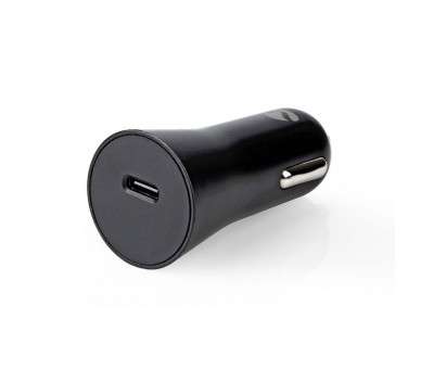 NEDIS CARGADOR DE COCHE | 3,0 A  | 1 SALIDA | USB-C CABLE FIJO |BLISTER | NEGRO