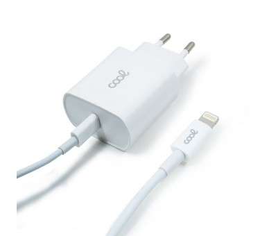 COOL CARGADOR RED PARA IPHONE / TIPO-C PD + CABLE TIPO C - LIGHTNING 1,2 METROS (20W)