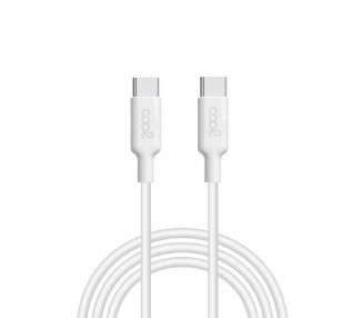 COOL CABLE USB  TIPO-C A TIPO-C (1 METRO) 3 AMP BLANCO