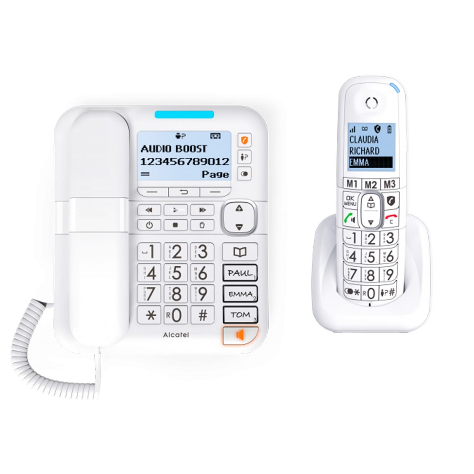 ALCATEL TELEFONO DEC XL785 COMBO WHITE