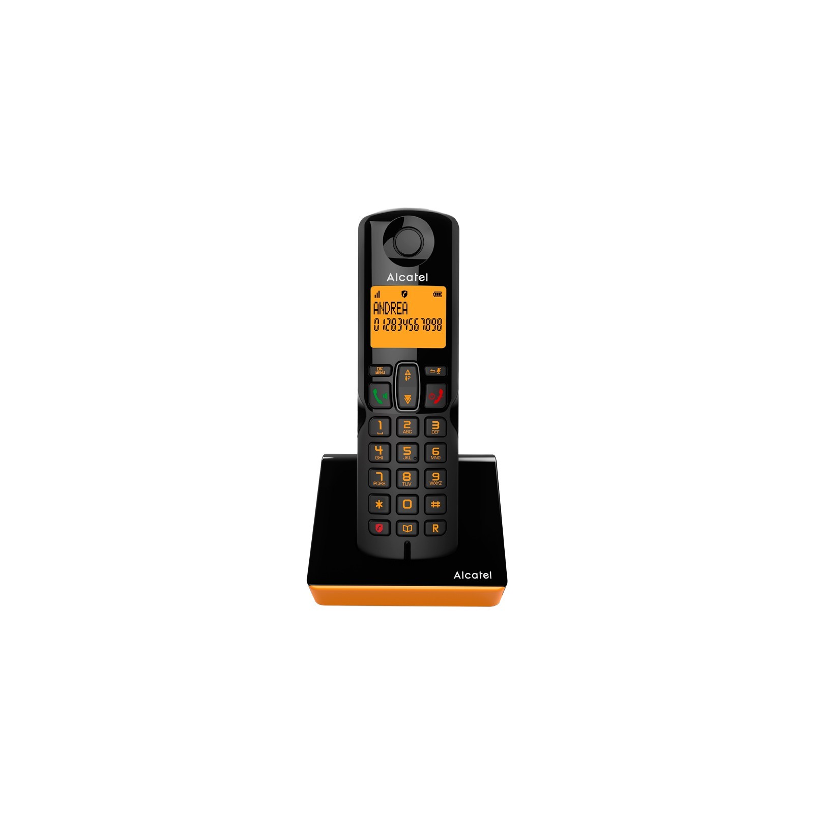 ALCATEL TELEFONO DEC S280  BLACK+ORANGE