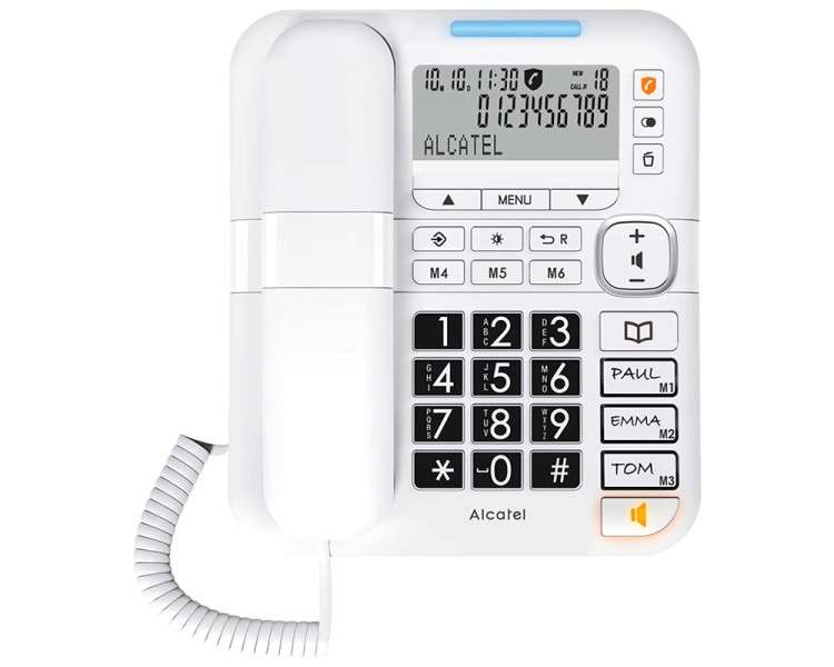 ALCATEL TELEFONO FIJO COMPACTO TMAX70 BLANCO