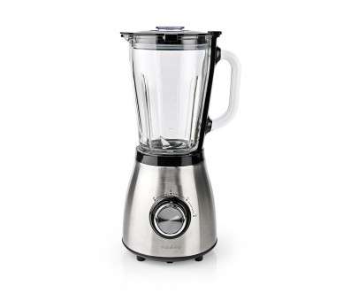 NEDIS BATIDORA DE VASO | 800 W | 1.5 L | CRISTAL | 2 AJUSTES DE VELOCIDAD |NEGRO /PLATA