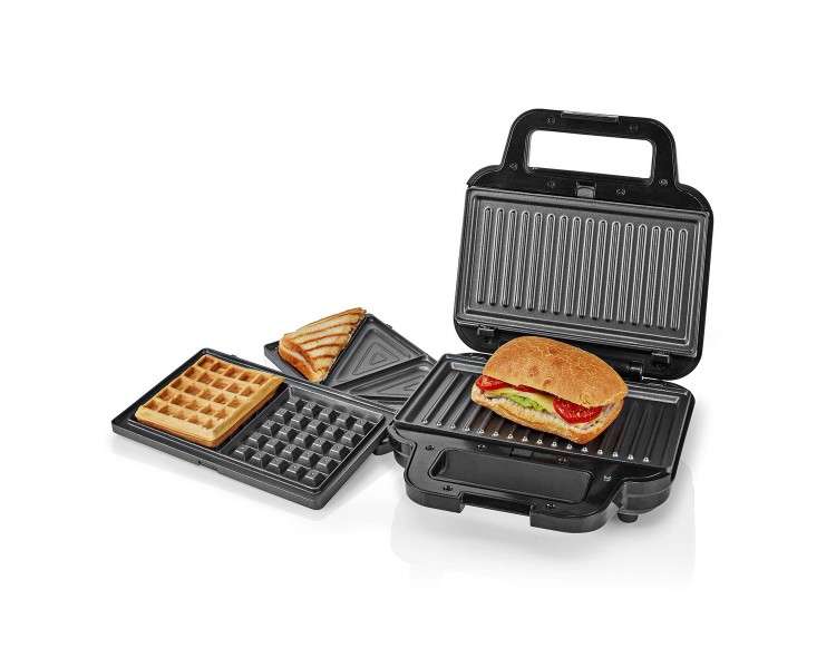 NEDIS MULTI GRILL | GRILL / SANDWICH / WAFFLE | 700 W | 22 X 12.5 CM | CONTROL