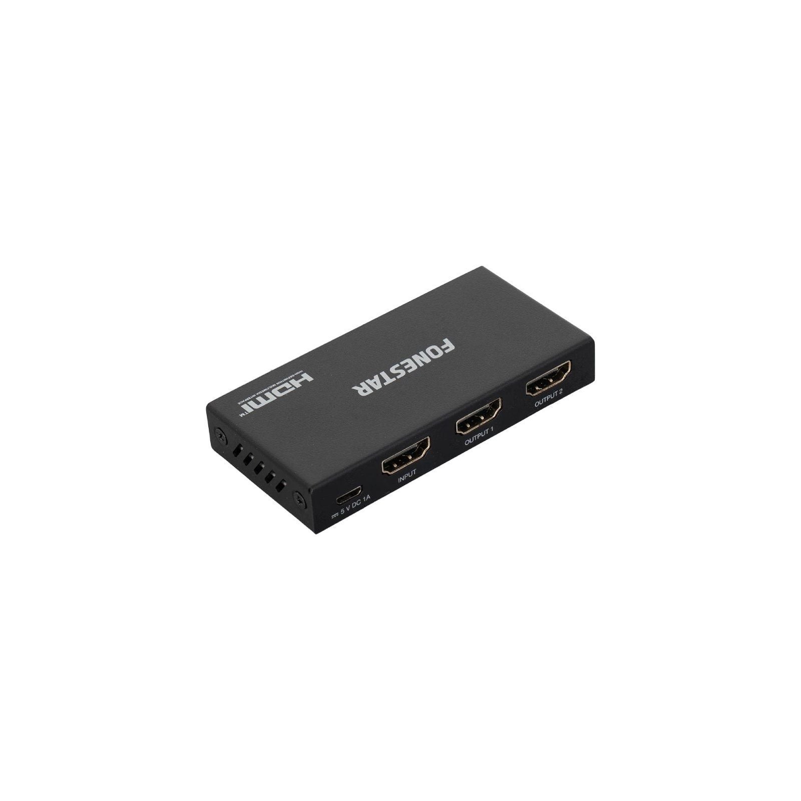 ph2FO 22S2ED h2pbDistribuidor amplificador HDMI 1 x 2 b pDistribuidor HDMI 20 1 entrada x 2 salidasbrbrDistribuye la misma imag