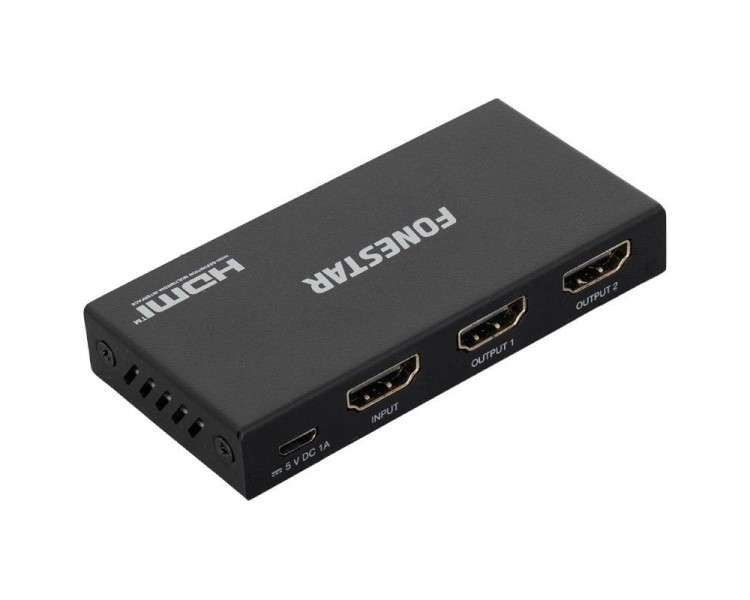 ph2FO 22S2ED h2pbDistribuidor amplificador HDMI 1 x 2 b pDistribuidor HDMI 20 1 entrada x 2 salidasbrbrDistribuye la misma imag