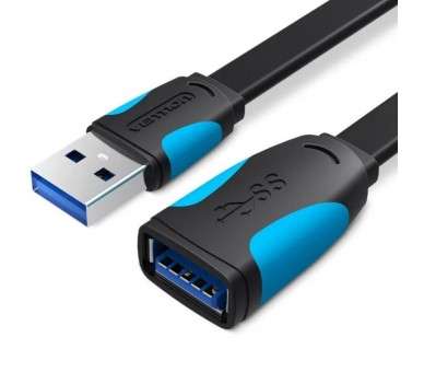 h2Vention Cable Alargador Plano Usb30 3m Negro h2divbr divh2Especificaciones h2divpulliTipo de conector USB 30 am liliContactos