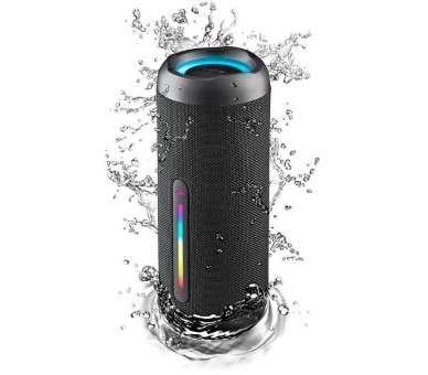 ph2ROLLER FURIA 3 NEGRO h2pALTAVOZ PORTaTIL DE 60W COMPATIBLE CON TECNOLOGiA BLUETOOTH LUCES RGB E IMPERMEABILIDAD IPX7 pulliAl