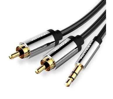 pullibEspecificaciones b liliVention BCFBI 35 mm macho a 2RCA macho Cable de audio 3M tipo de metal negro liliProceso de interf