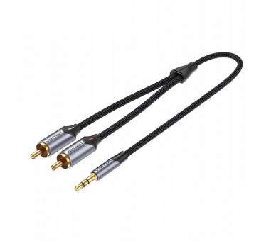 pul libEspecificaciones b li liConexiones 35 mm macho a 2RCA macho liliCable de audio li liColor gris liliLongitud 1m li ul p