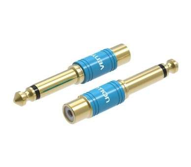 p ph2Adaptador de conector de audio de 65 mm a hembra RCA h2divpIdeal para proyectores y ordenadores de sobremesa ph2Conversion