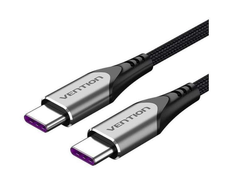 h2Cable de carga rapida Vention USB C a USB C 20 compatible con PD100W h2p ph2Carga rapida h2p2 25 horas puede estar llena MacB