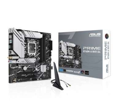 p ph2Placa base Intel B760 LGA 1700 mATX PCIe 40 dos ranuras M2 Realtek 25Gb Ethernet Wi Fi 6 DisplayPort Dual HDMI SATA 6 Gbps