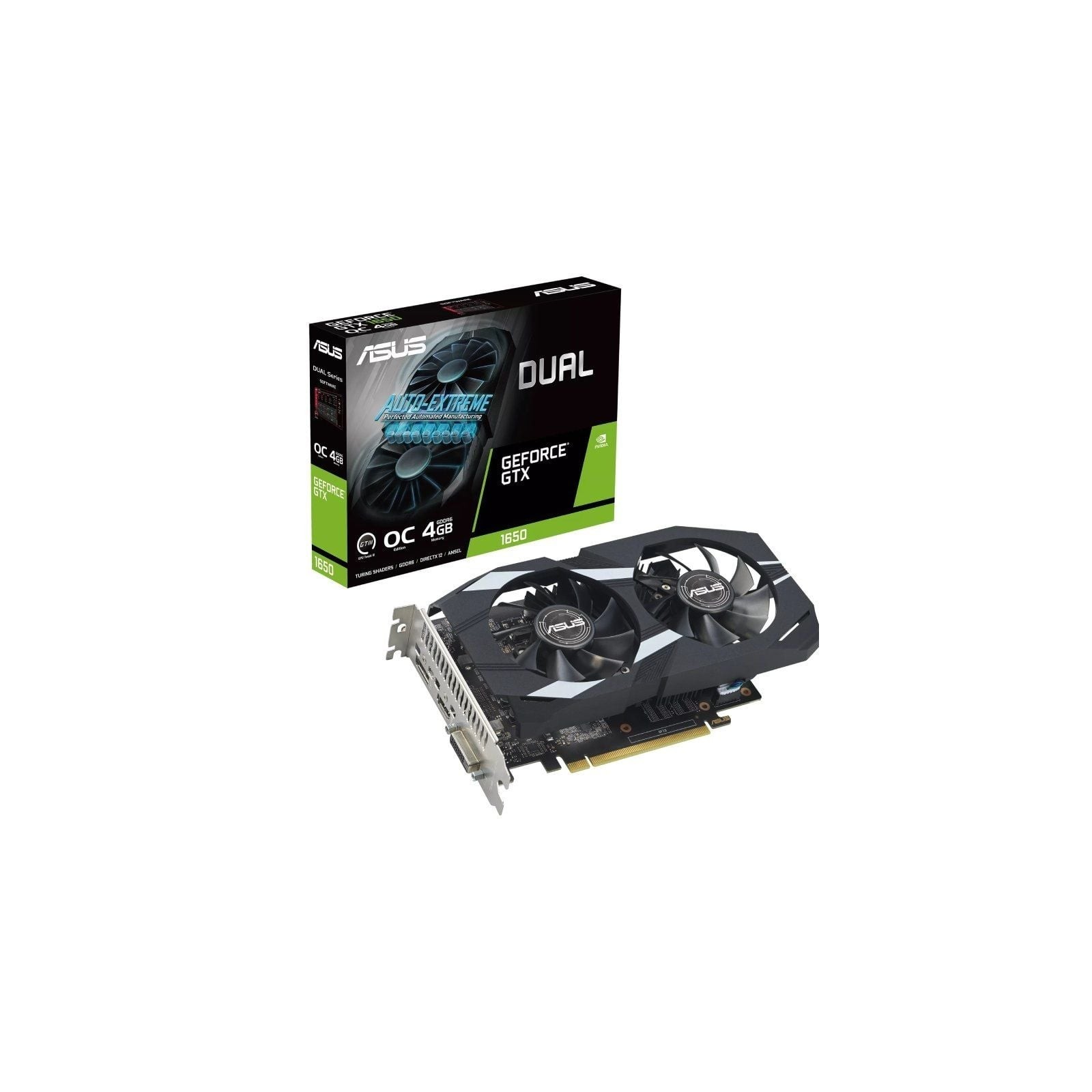 h2La ASUS Dual GeForce GTX 1650 OC Edition 4GB GDDR6 EVO h2p pp pulliLa ASUS Dual GeForce GTX 1650 esta disenada con el rendimi