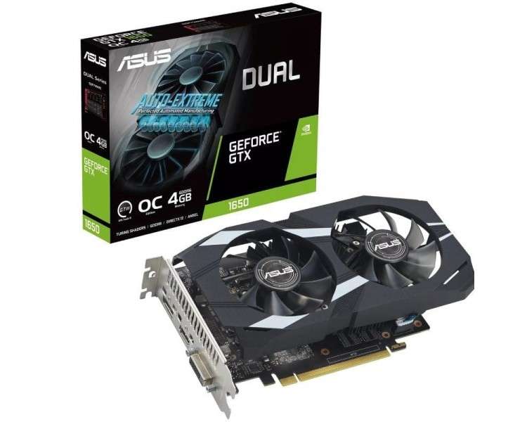 h2La ASUS Dual GeForce GTX 1650 OC Edition 4GB GDDR6 EVO h2p pp pulliLa ASUS Dual GeForce GTX 1650 esta disenada con el rendimi