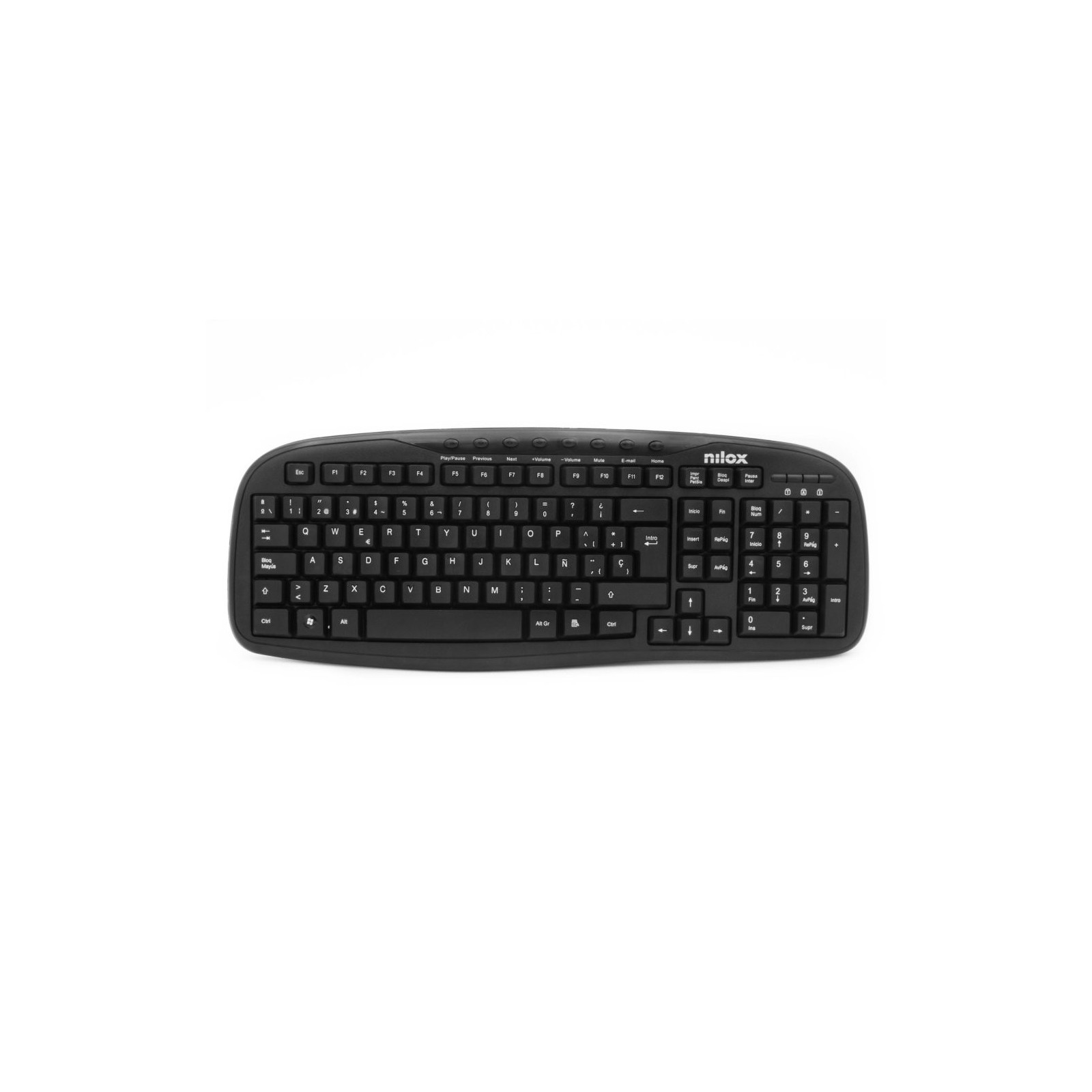 Teclado multimedia nilox usb negro