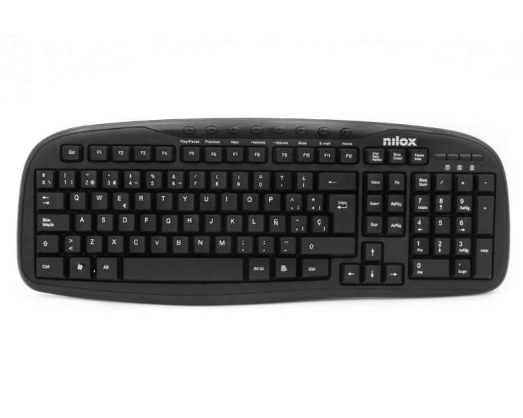 Teclado multimedia nilox usb negro