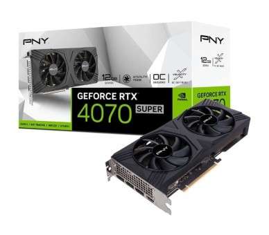 h2PNY GeForce RTX 4070 SUPER 12GB OC DF h2pPotencia tu PC con NVIDIA GeForce RTX8482 4070 SUPER construida con la arquitectura 