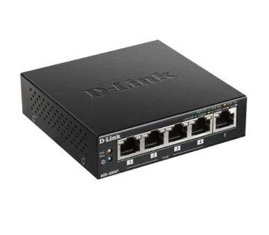 h2Rapido Compacto Comodo h2pEl switch de 5 puertos Gigabit D Link DGS 1005P le permite conectar a la red de datos y alimentar c