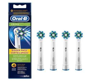 pbMultipack de 4 Recambios del Cepillo Pro CrossAction compuesto por 1 paquete de 4 cabezales bbrEl cabezal Oral B CrossAction 