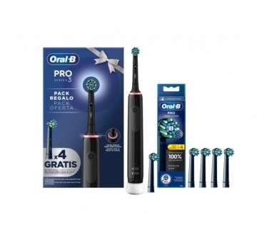 pul liCepillo de dientes electrico Oral B Series Pro 3 3000 en color negro con 3 modos de cepillado control de presion de encia