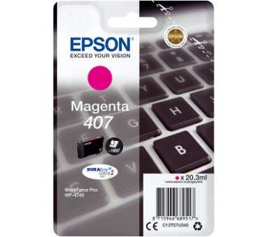 Cartucho tinta epson 407 magenta