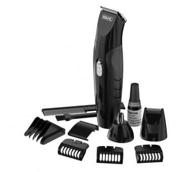 ph2KIT DE ASEO RECARGABLE GROOMSMAN h2h2RECORTADORA WAHL RECARGABLE 3 EN 1 h2ul liMaterial de la cuchilla Cuchillas de acero in