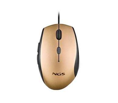 RATON OPTICO NGS MOTH GOLD WIRED ERGONOMIC SILENT