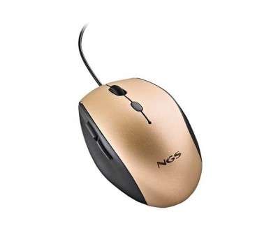 RATON OPTICO NGS MOTH GOLD WIRED ERGONOMIC SILENT