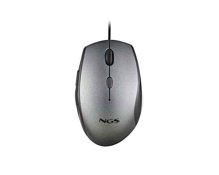 RATON OPTICO NGS MOTH GRAY WIRED ERGONOMIC SILENT