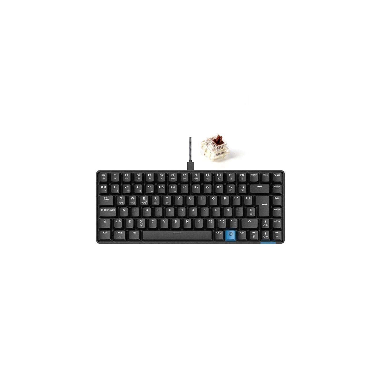 h2GM1K TECLADO MECaNICO INALaMBRICO PRO MARRoN h2divTeclado profesional compacto con un tamano de 75 y switches mecanicos Gater