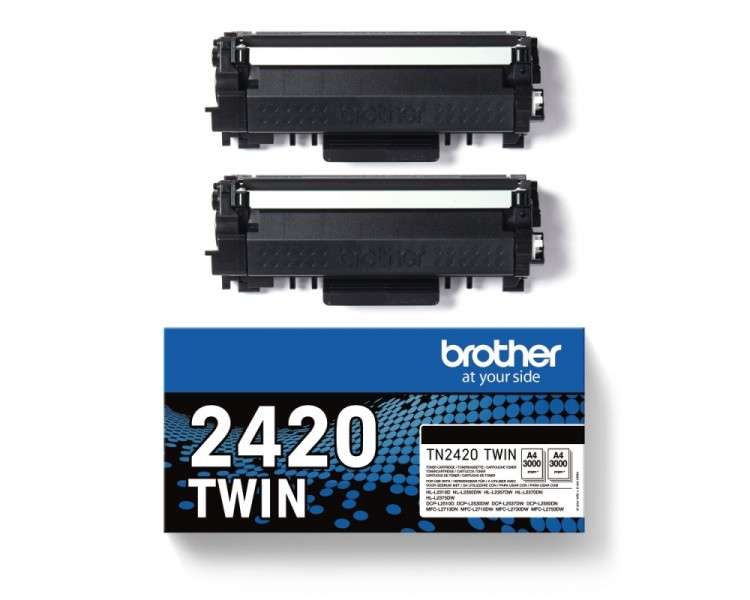 Brother Toner TN2420TWIN Negro Pack 2 uds